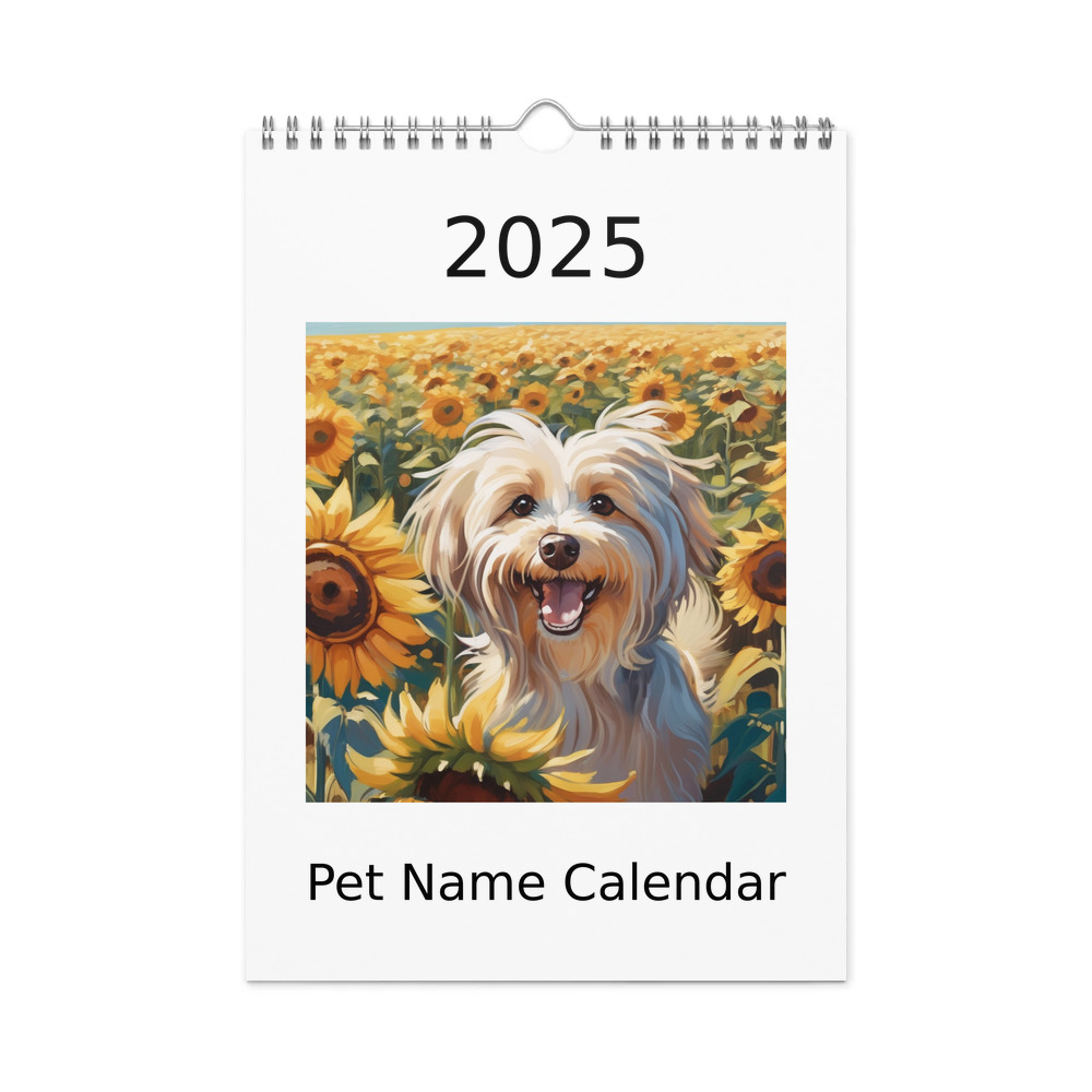 PugMug Custom Tan Havanese Dog Wall Calendar (2026)