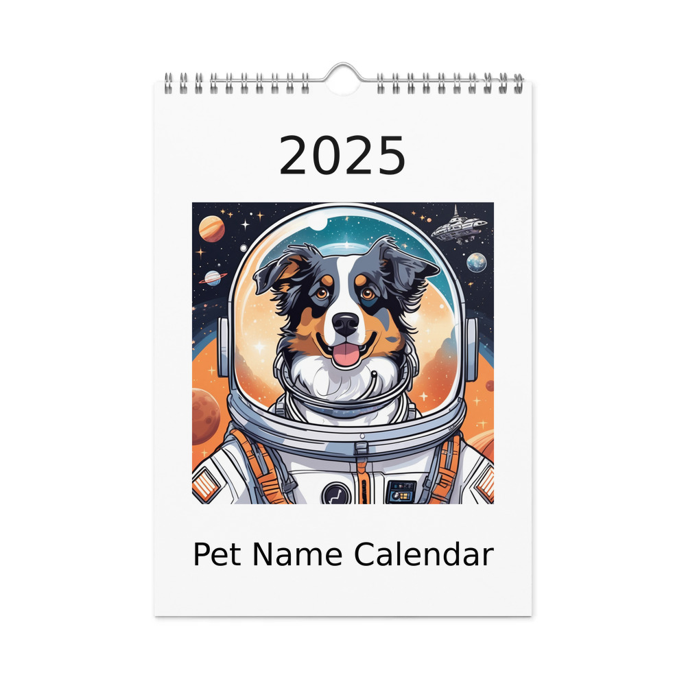 PugMug Custom Australian Shepherd Dog Wall Calendar (2026)
