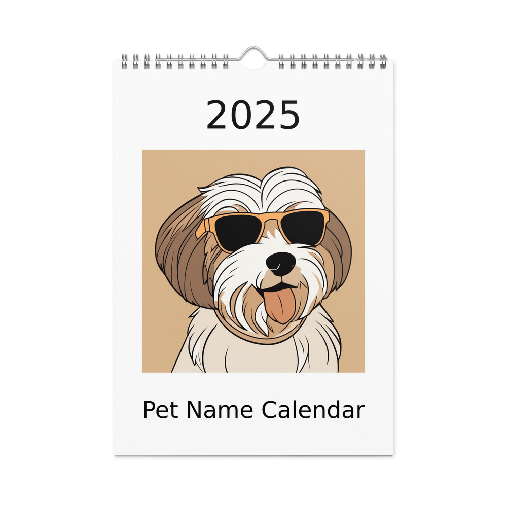 PugMug Custom Tan Havanese Dog Wall Calendar (2026)