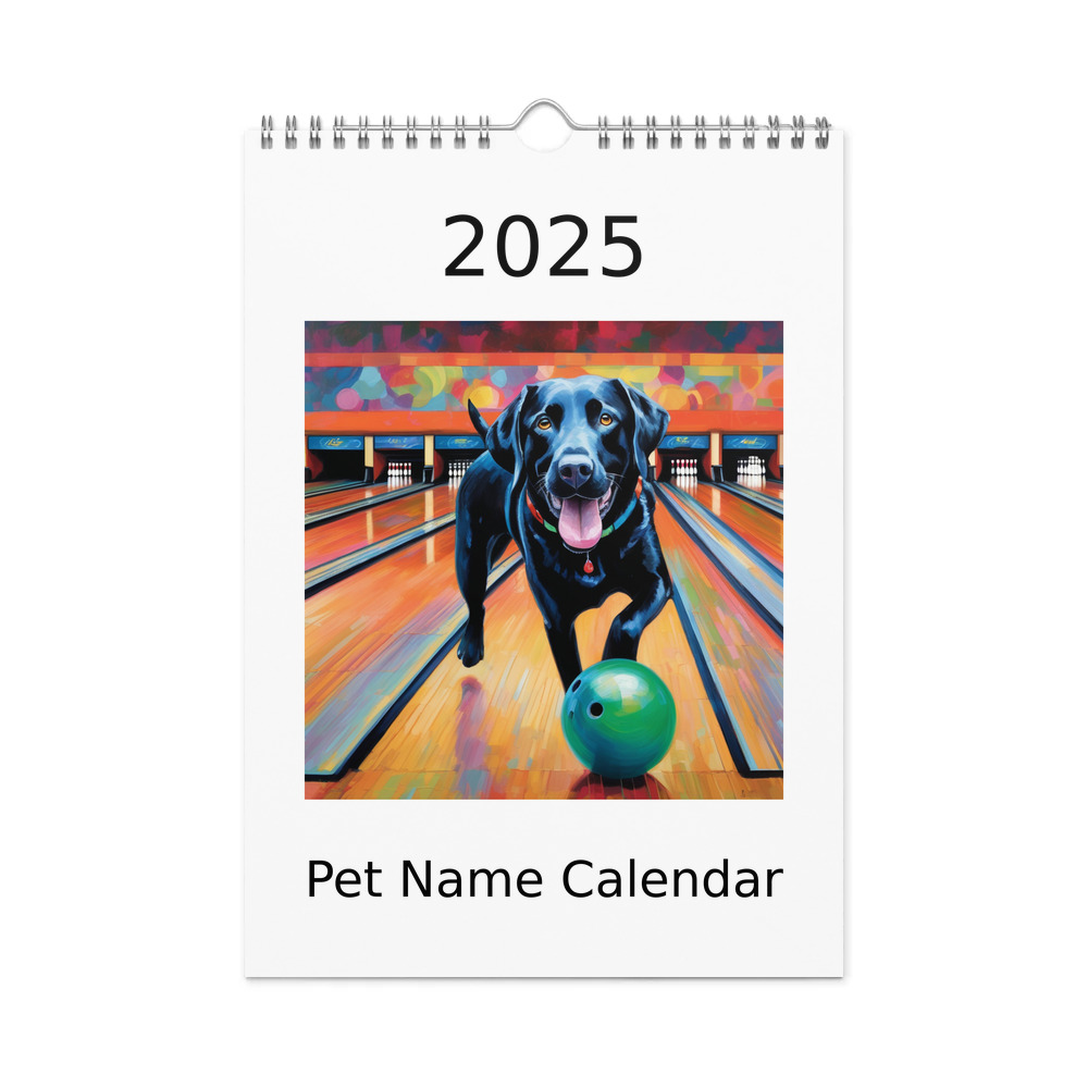 PugMug Custom Black Labrador Retriever Wall Calendar (2026)