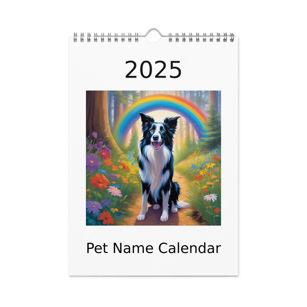 PugMug Custom Border Collie Wall Calendar (2026)