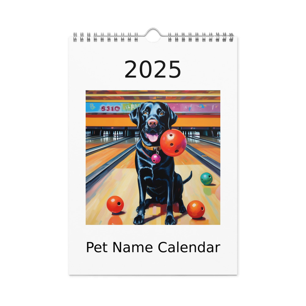 PugMug Custom Black Labrador Retriever Wall Calendar (2026)