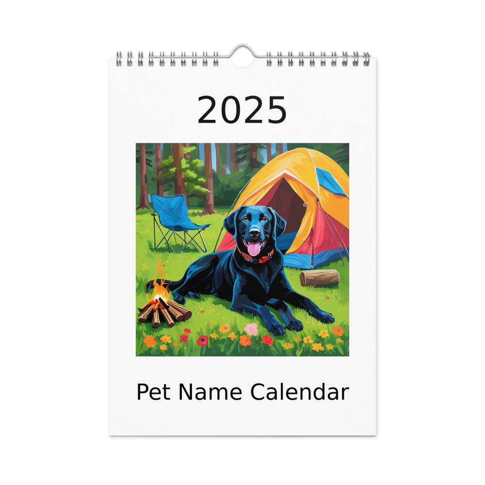PugMug Custom Black Labrador Retriever Wall Calendar (2026)