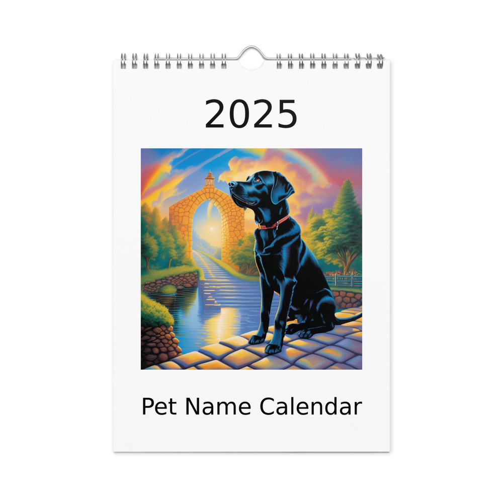 PugMug Custom Black Labrador Retriever Wall Calendar (2026)