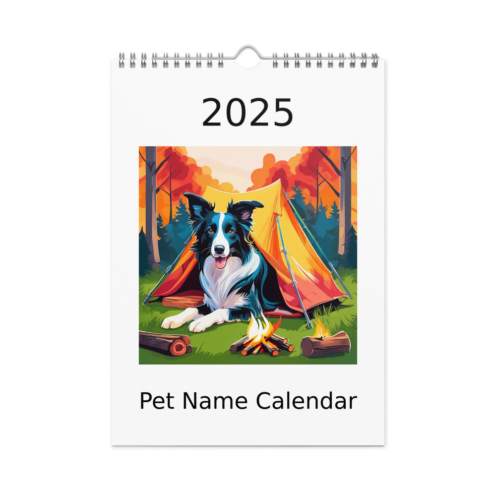 PugMug Custom Border Collie Wall Calendar (2026)