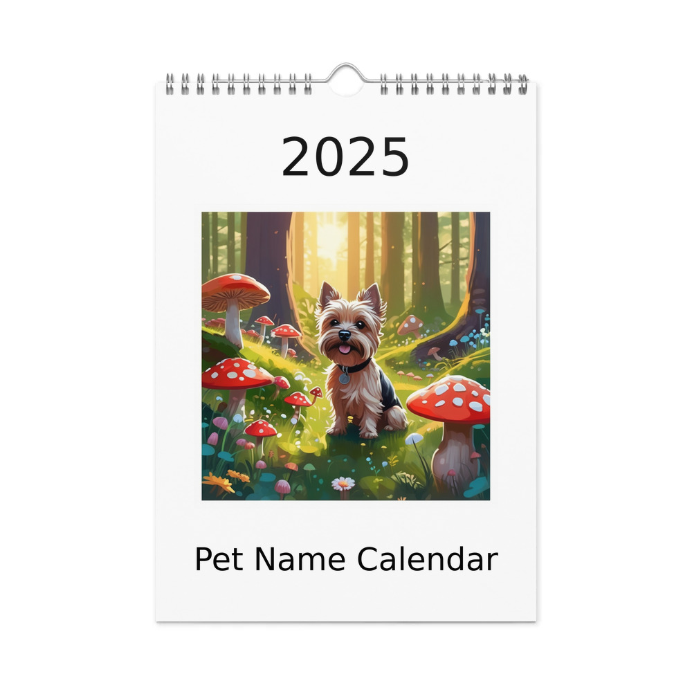 PugMug Custom Cairn Terrier Wall Calendar (2026)