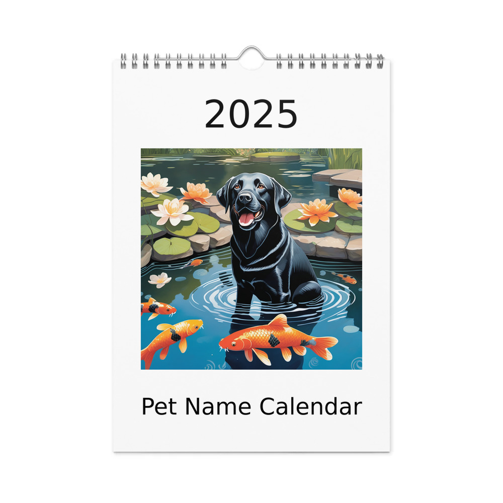 PugMug Custom Black Labrador Retriever Wall Calendar (2026)