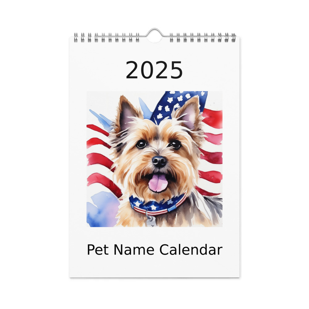 PugMug Custom Cairn Terrier Wall Calendar (2026)