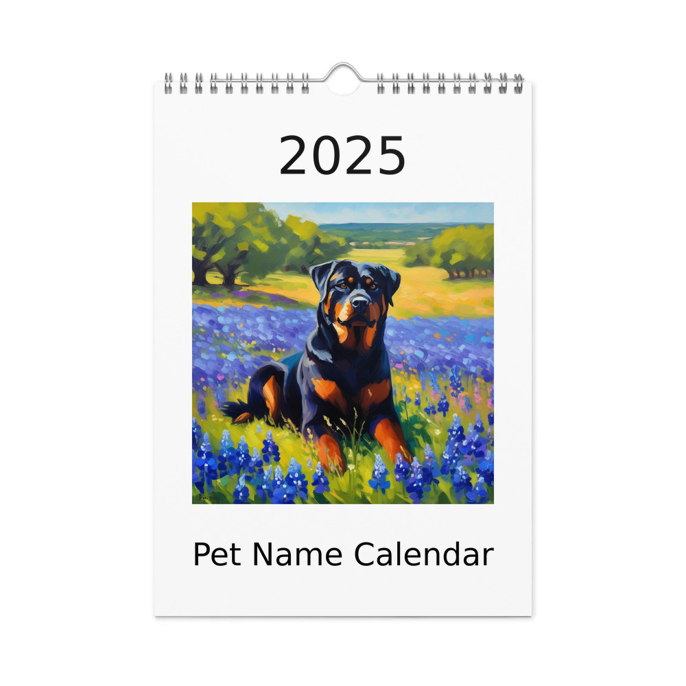 PugMug Custom Rottweiler Wall Calendar (2026)