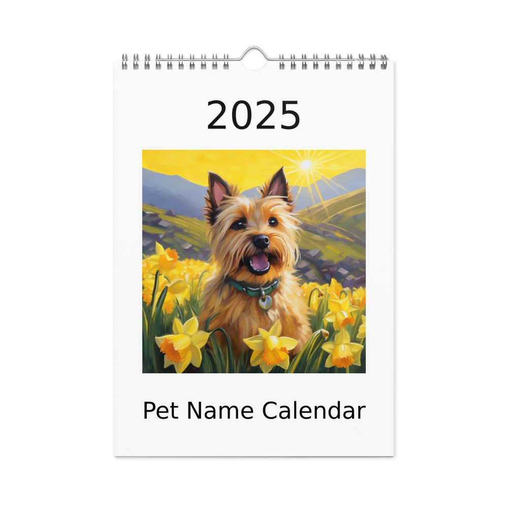 PugMug Custom Cairn Terrier Wall Calendar (2026)