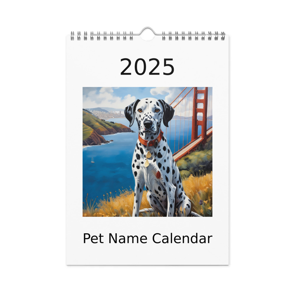 PugMug Custom Dalmatian Wall Calendar (2026)