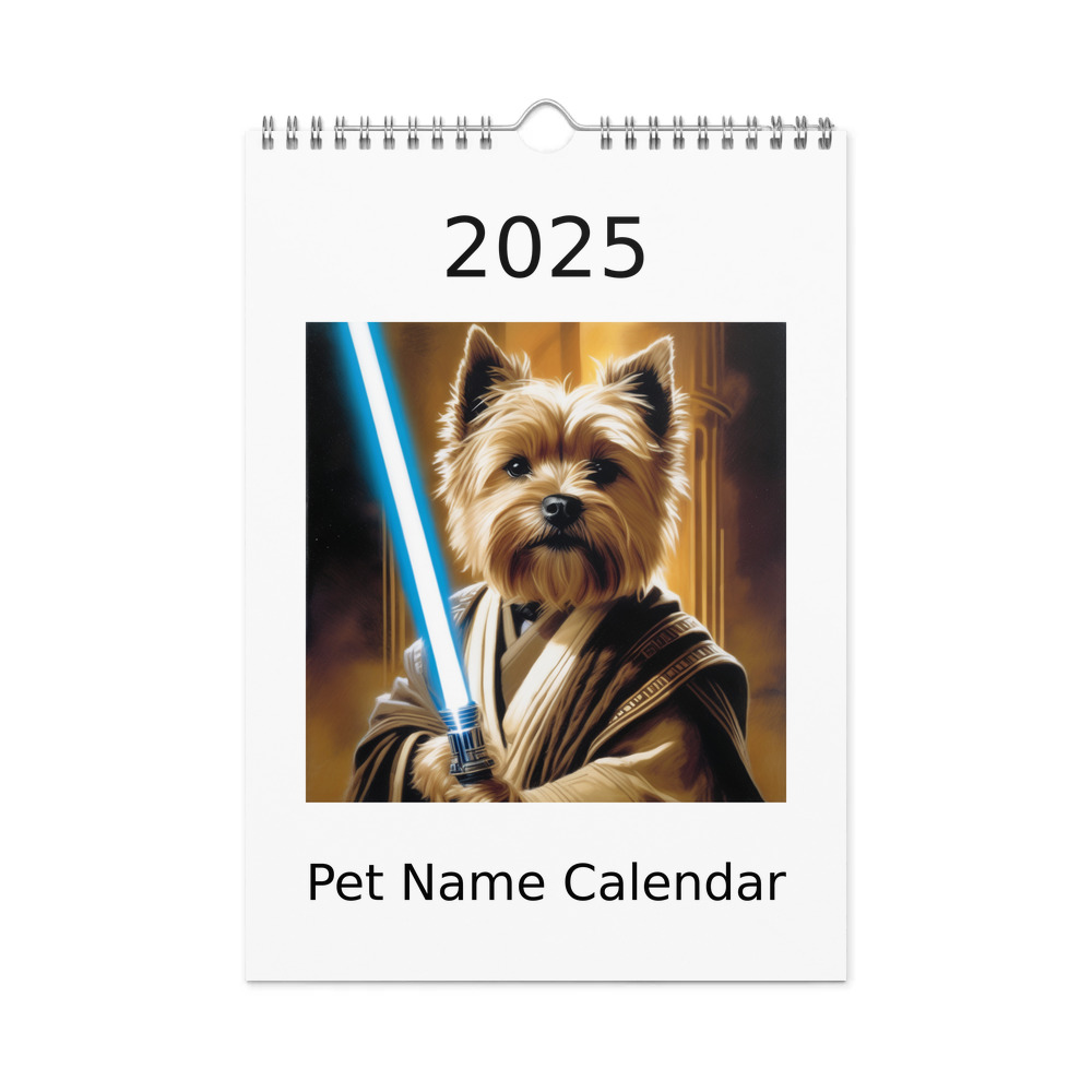 PugMug Custom Cairn Terrier Wall Calendar (2026)