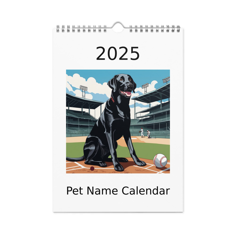 PugMug Custom Black Labrador Retriever Wall Calendar (2026)