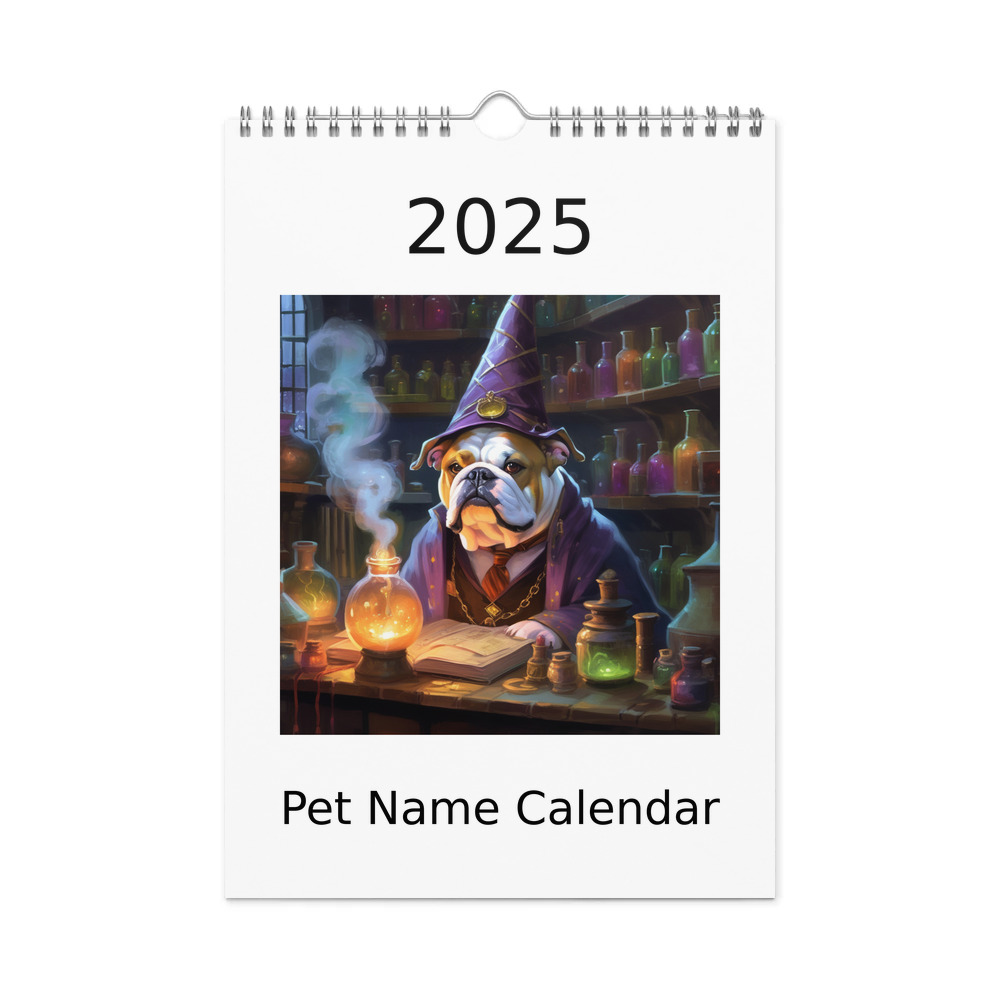 PugMug Custom Bulldog Wall Calendar (2026)