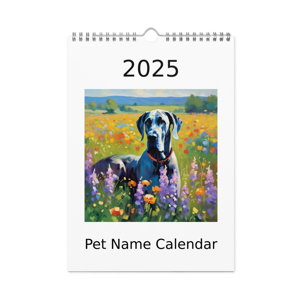 PugMug Custom Great Dane Wall Calendar (2026)