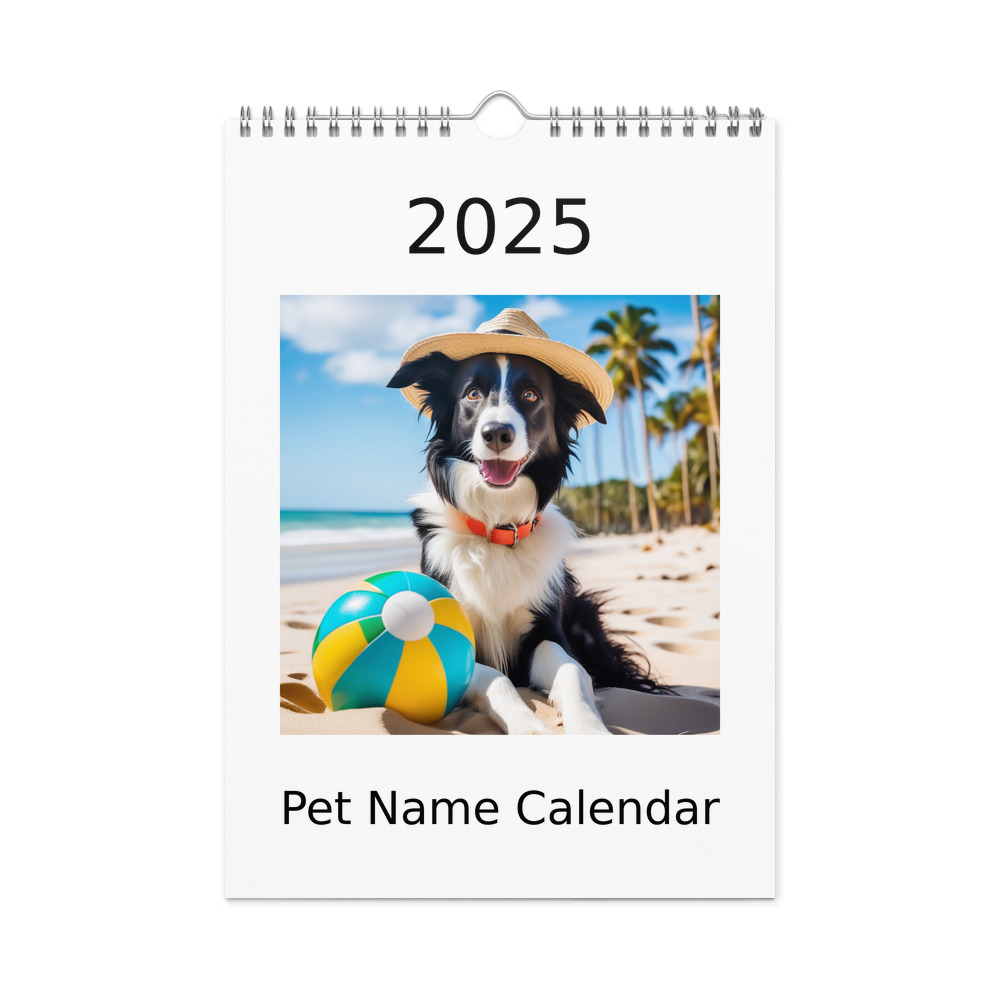 PugMug Custom Border Collie Wall Calendar (2026)