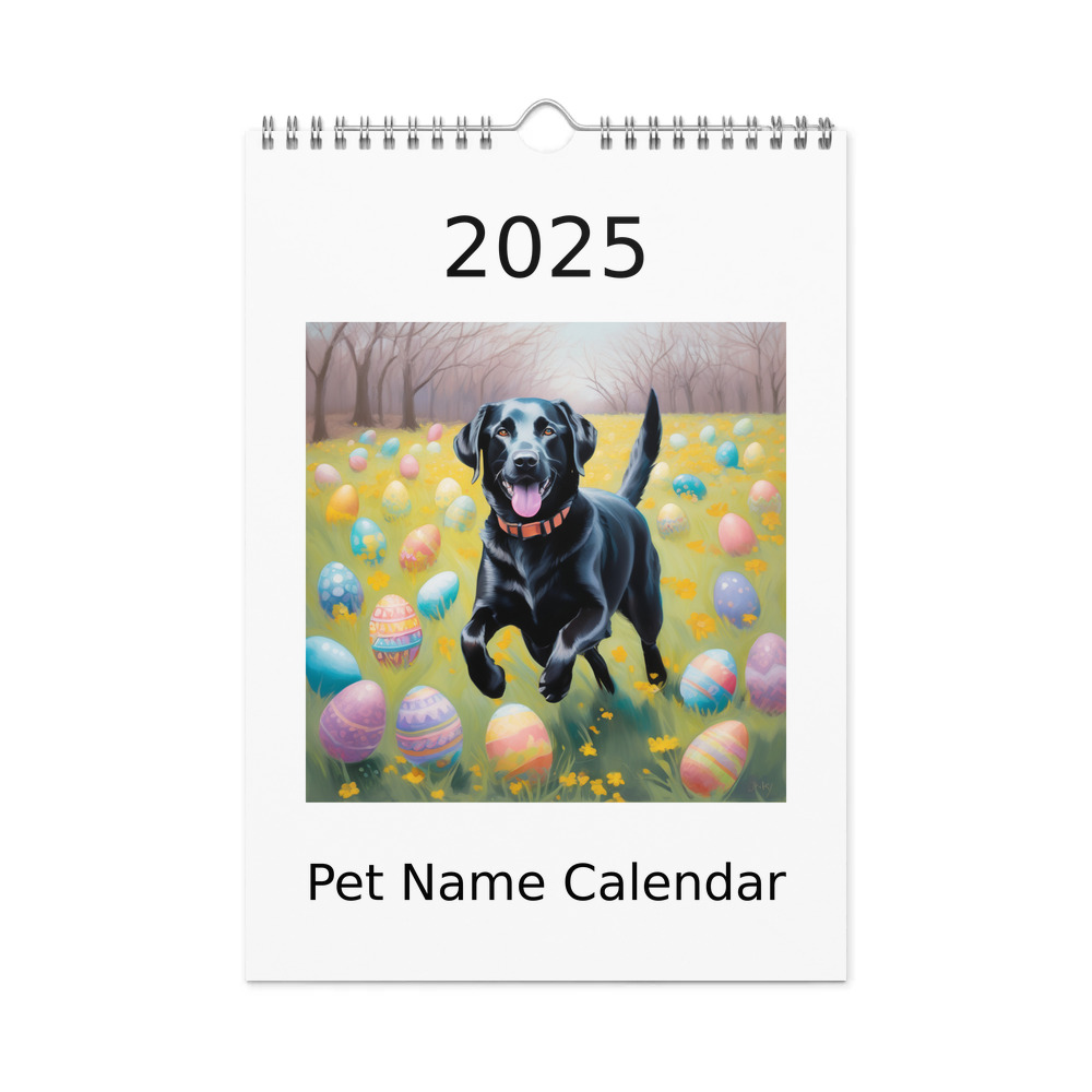 PugMug Custom Black Labrador Retriever Wall Calendar (2026)