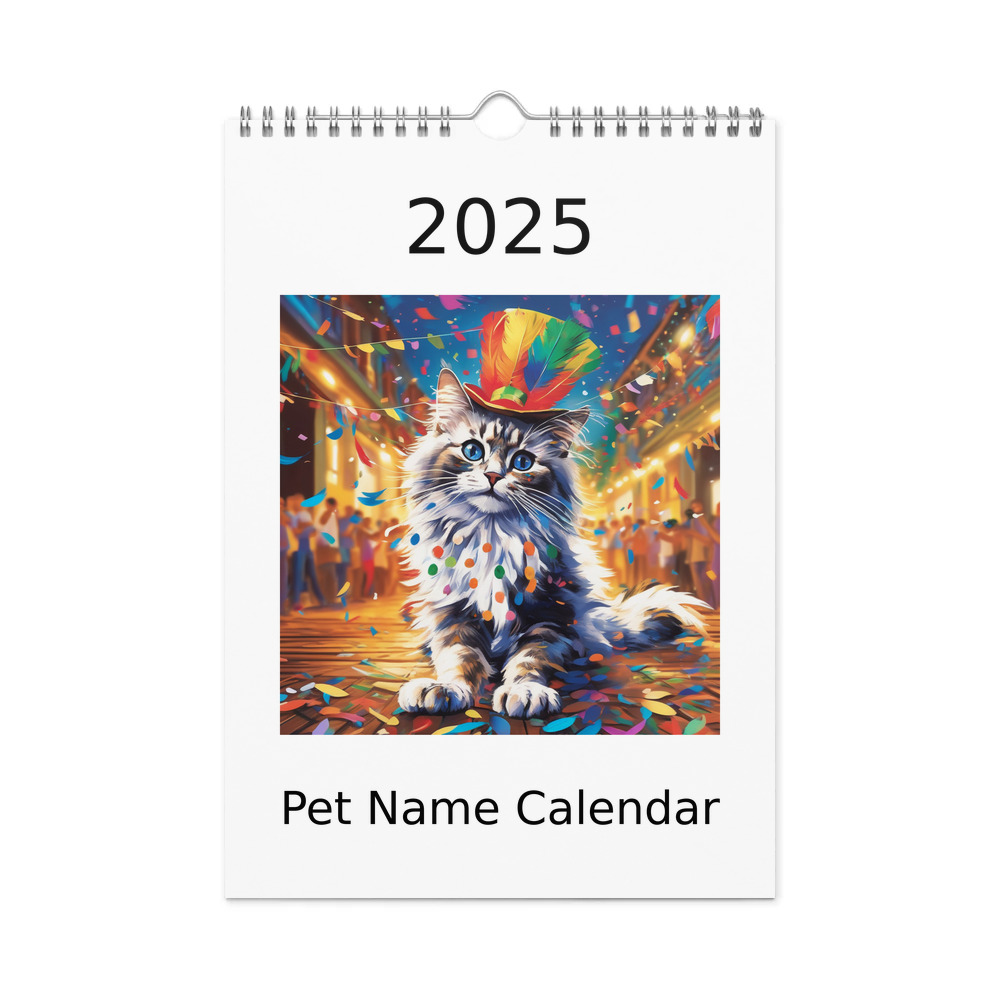 PugMug Custom Tabby Ragdoll Cat Wall Calendar (2026)