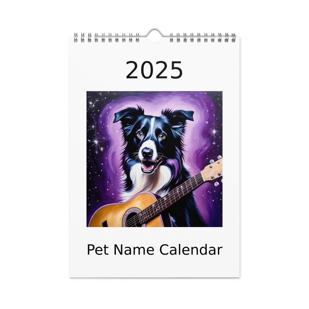 PugMug Custom Border Collie Wall Calendar (2026)