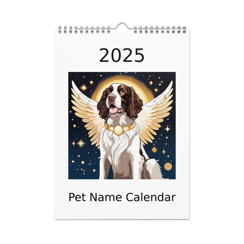 PugMug Custom English Springer Spaniel Wall Calendar (2026)