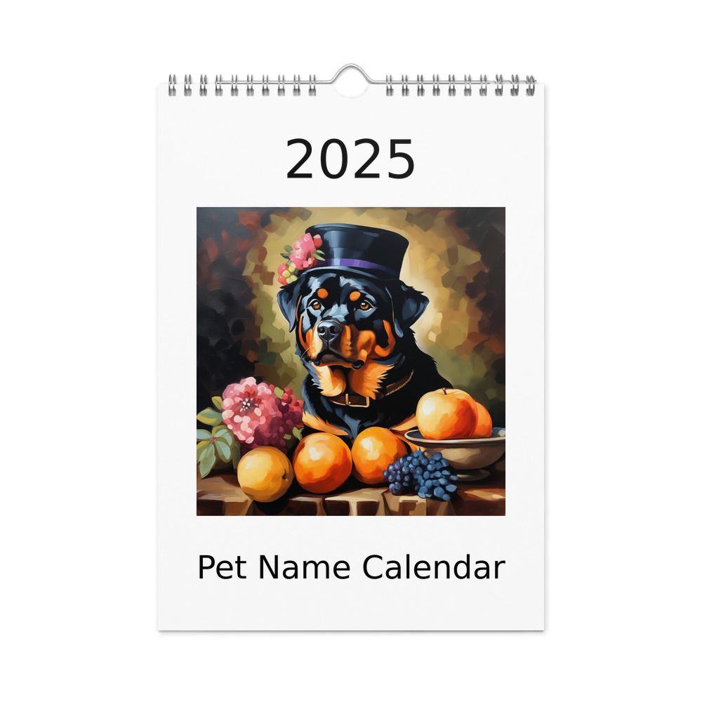 PugMug Custom Rottweiler Wall Calendar (2026)
