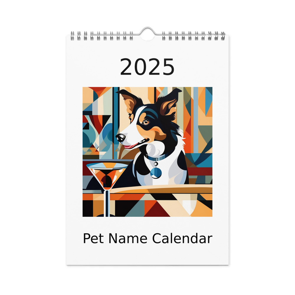 PugMug Custom Border Collie Wall Calendar (2026)