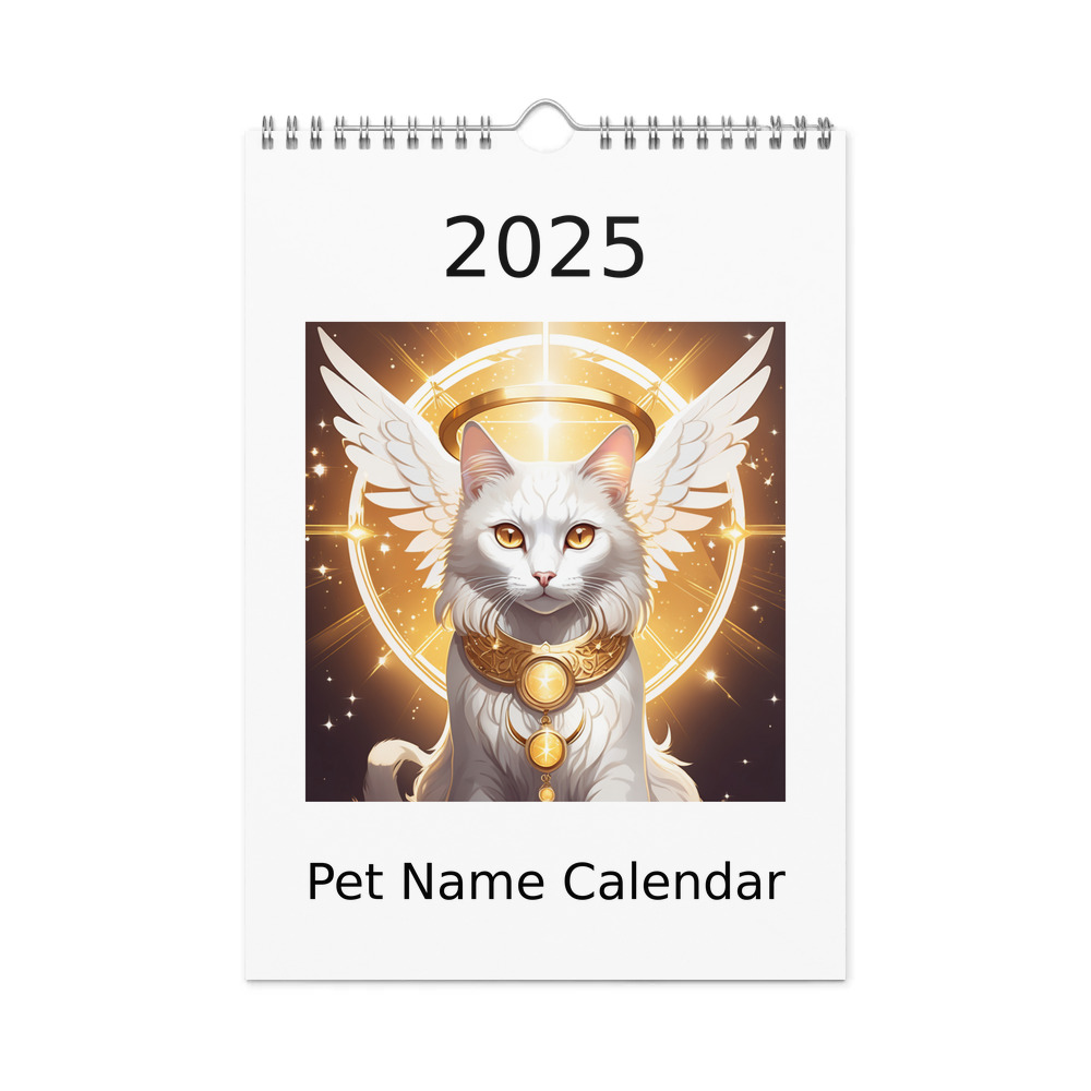 PugMug Custom White Companion Cat Wall Calendar (2026)