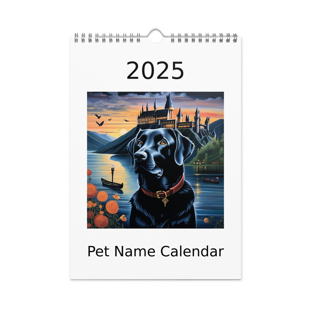 PugMug Custom Black Labrador Retriever Wall Calendar (2026)