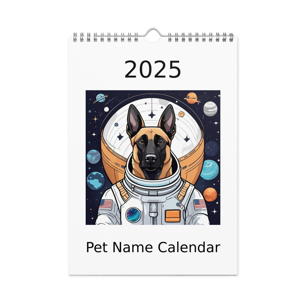 PugMug Custom Belgian Malinois Wall Calendar (2026)
