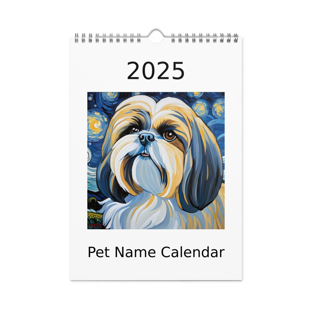 PugMug Custom Shih Tzu Wall Calendar (2026)