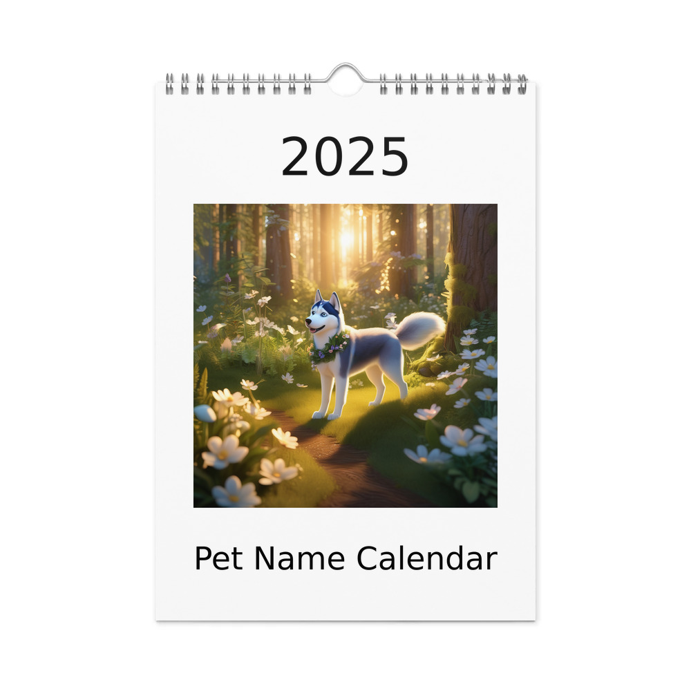 PugMug Custom Siberian Husky Wall Calendar (2026)