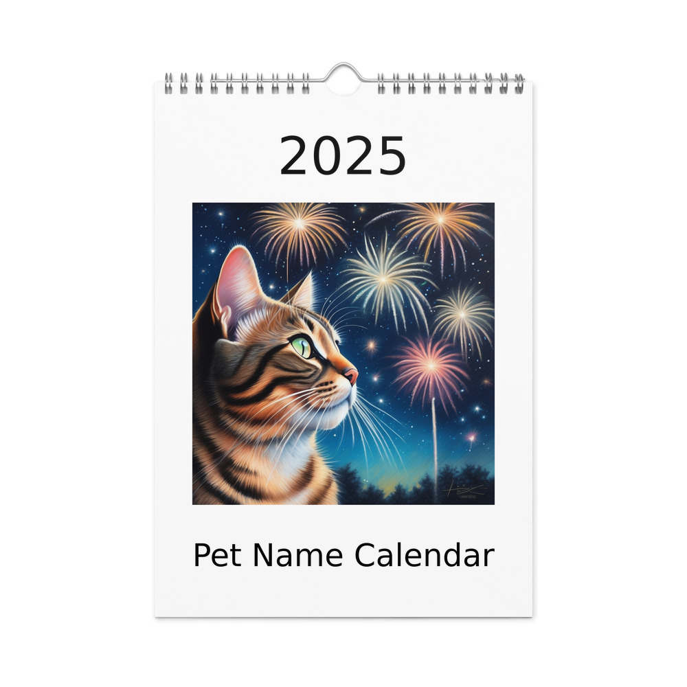 PugMug Custom Tabby Exotic Cat Wall Calendar (2026)