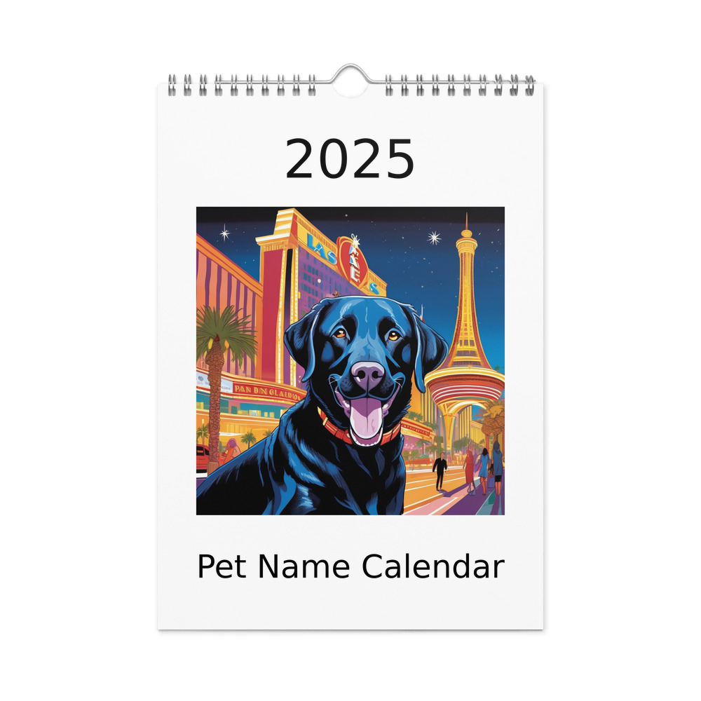 PugMug Custom Black Labrador Retriever Wall Calendar (2026)