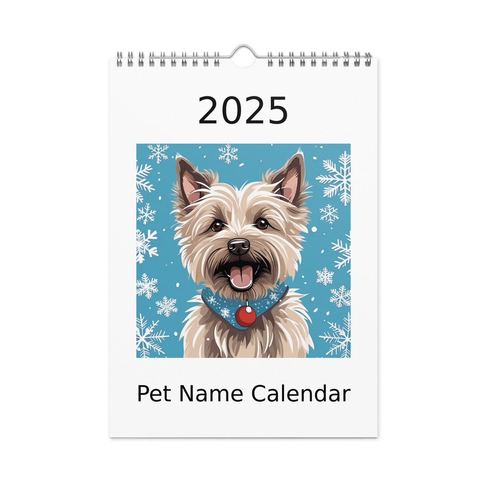 PugMug Custom Cairn Terrier Wall Calendar (2026)