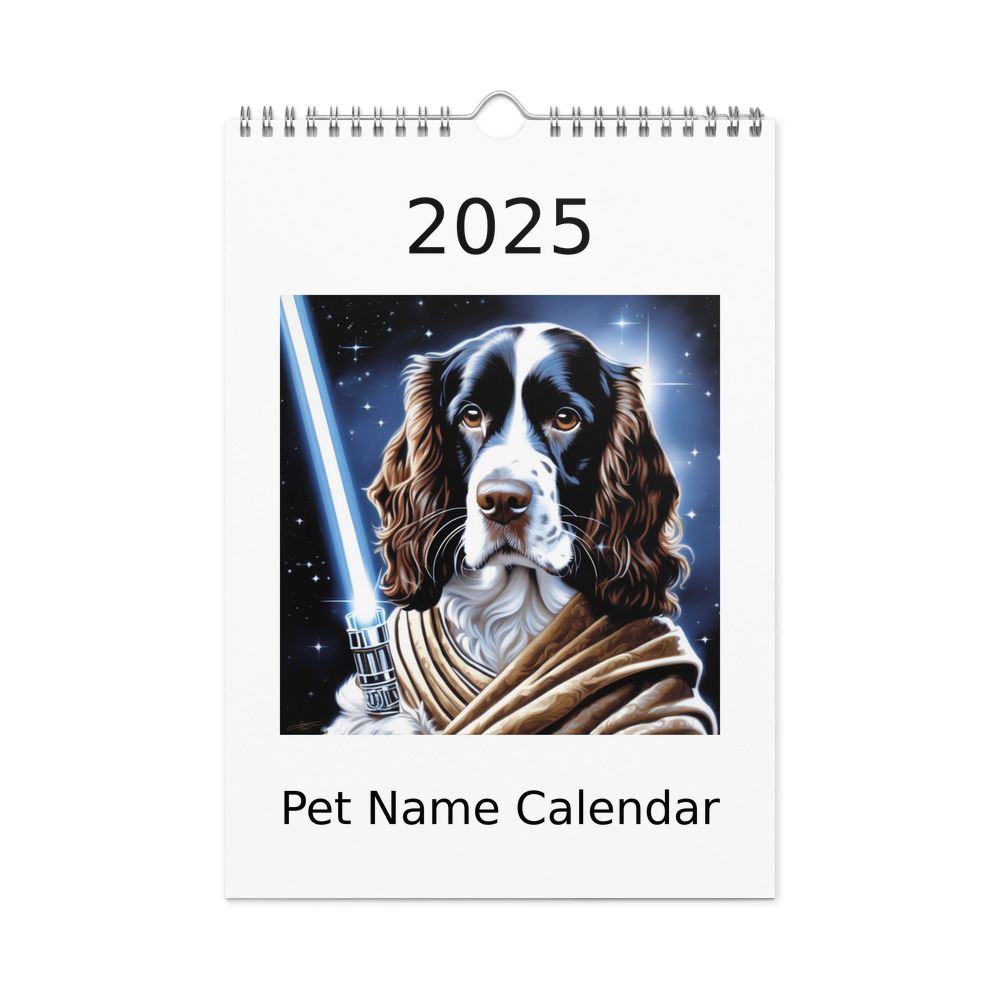 PugMug Custom English Springer Spaniel Wall Calendar (2026)