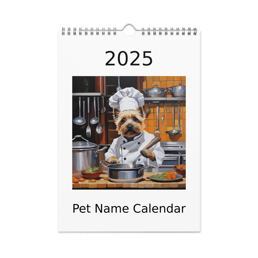 PugMug Custom Cairn Terrier Wall Calendar (2026)