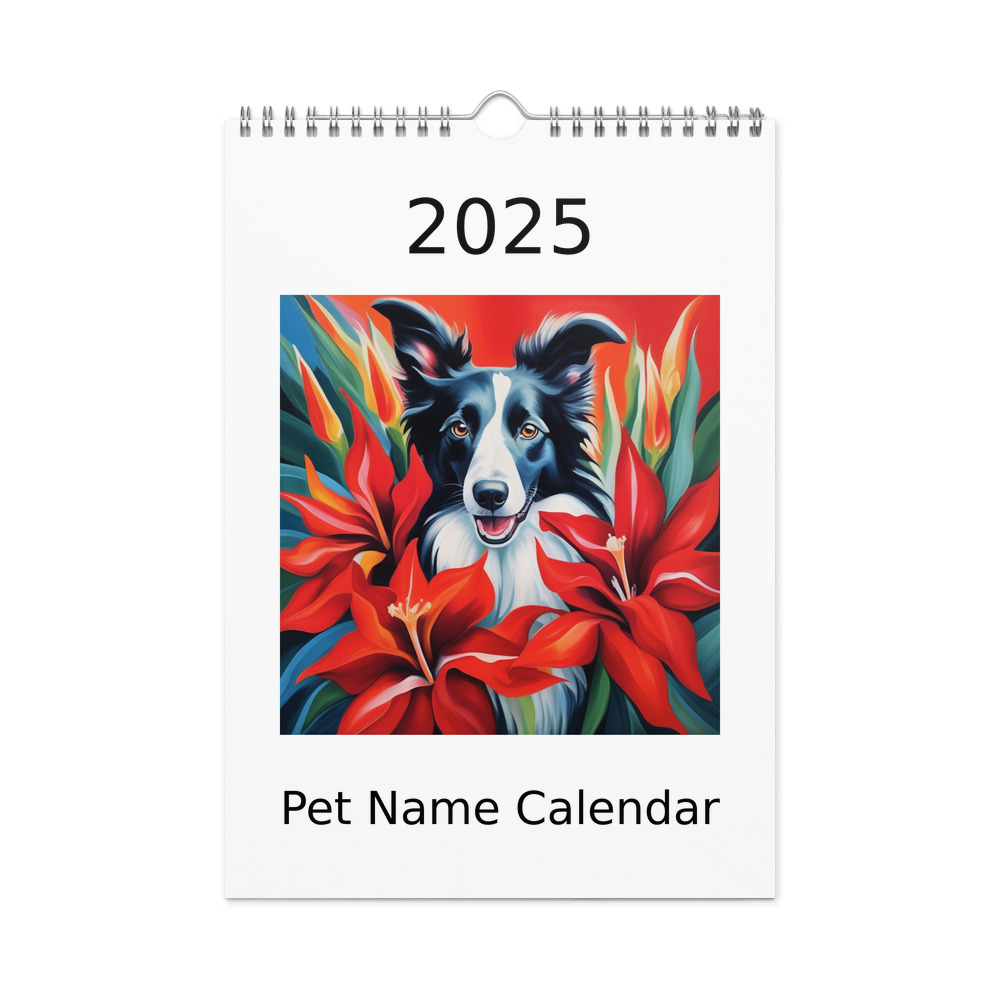 PugMug Custom Border Collie Wall Calendar (2026)
