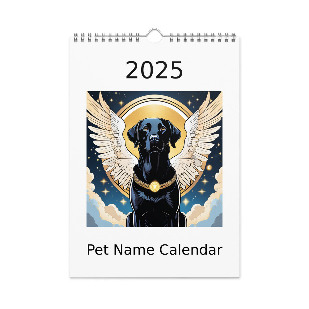 PugMug Custom Black Labrador Retriever Wall Calendar (2026)