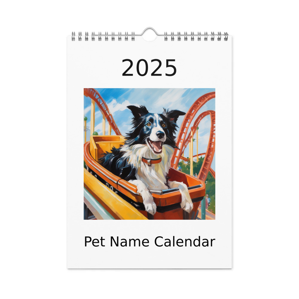 PugMug Custom Border Collie Wall Calendar (2026)