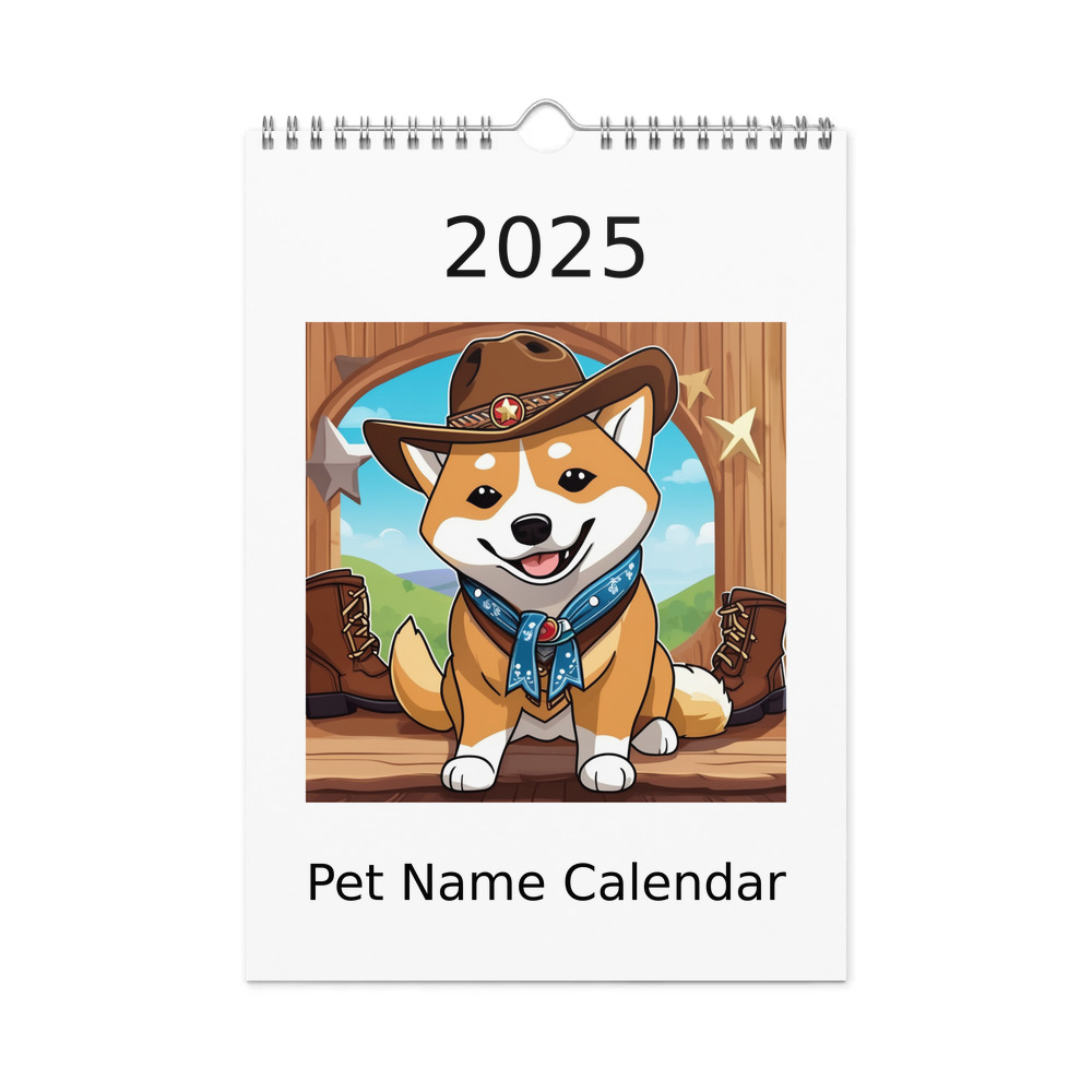 PugMug Custom Shiba Inu Wall Calendar (2026)