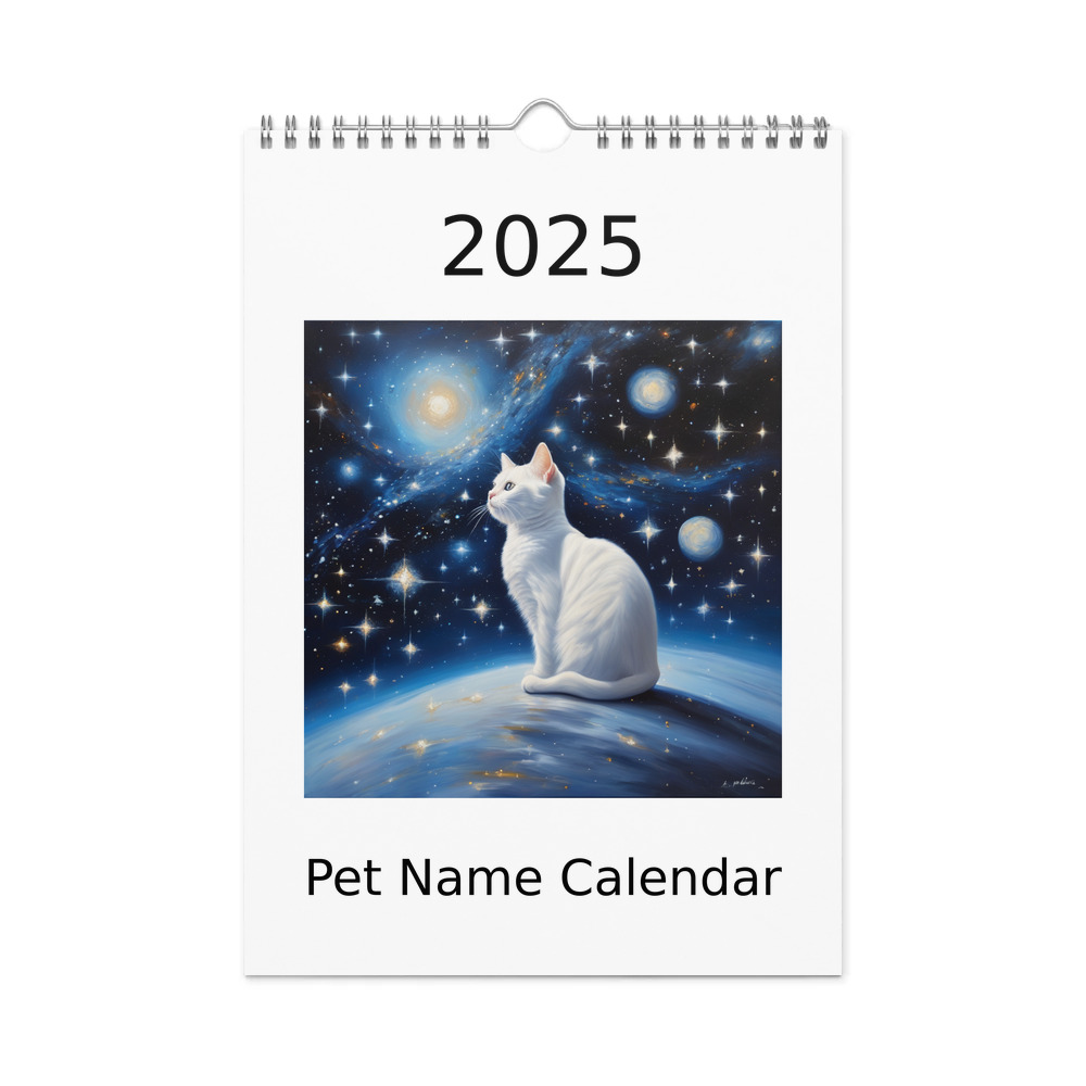PugMug Custom White Companion Cat Wall Calendar (2026)