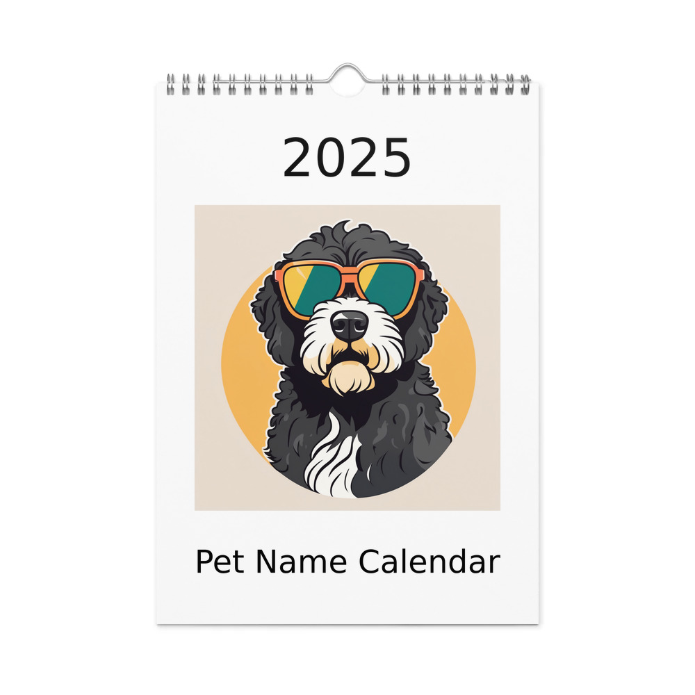 PugMug Custom Portuguese Water Dog Wall Calendar (2026)