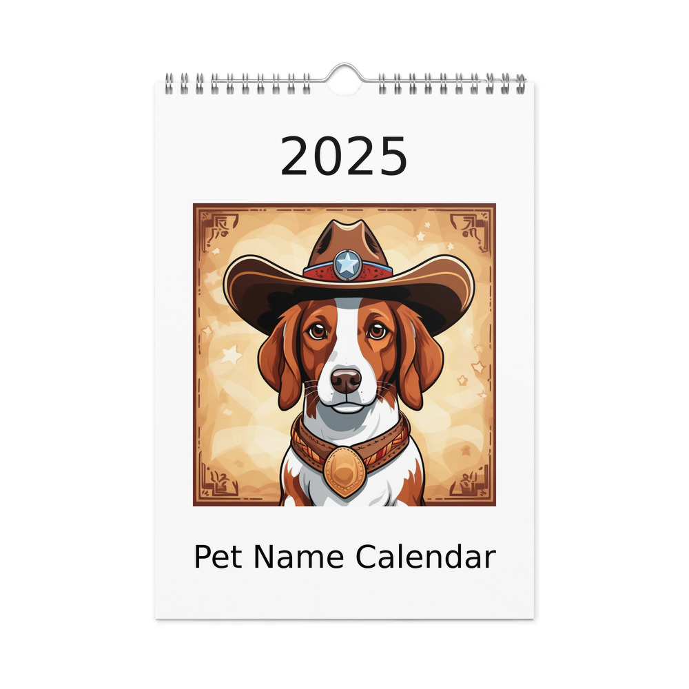 PugMug Custom Brittany Dog Wall Calendar (2026)