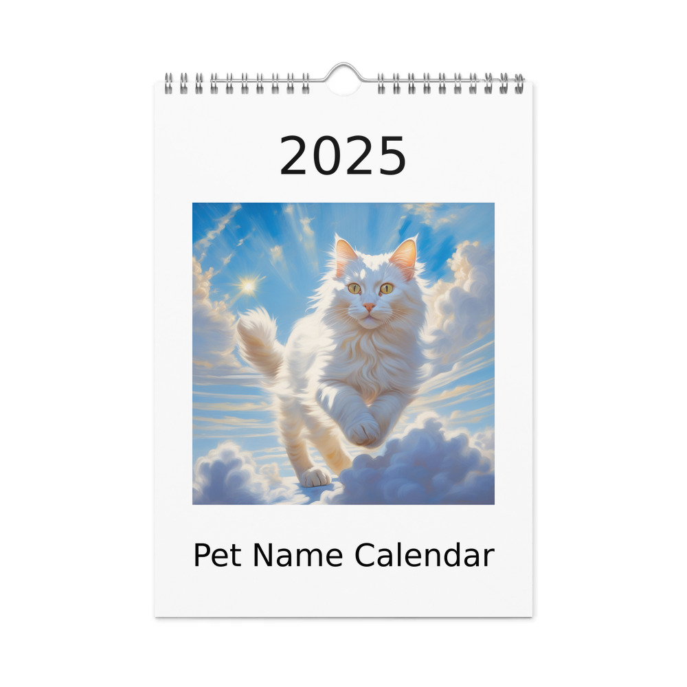 PugMug Custom White Companion Cat Wall Calendar (2026)