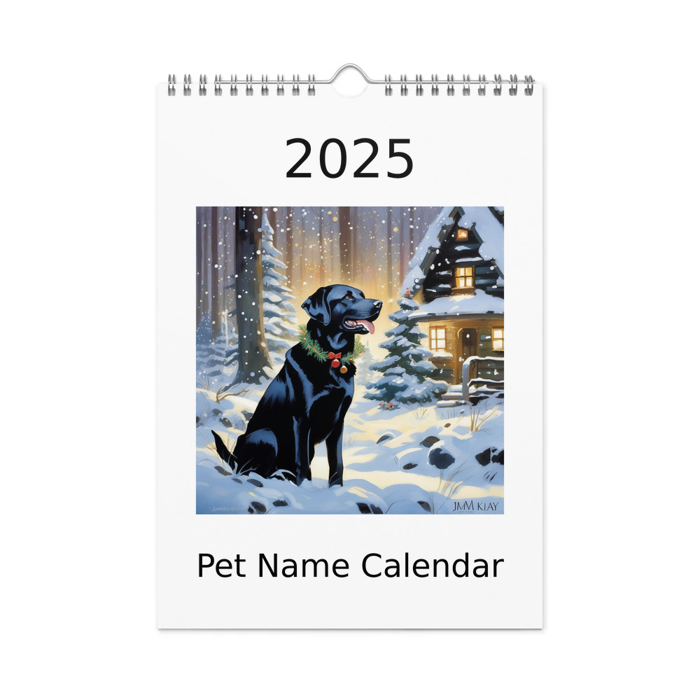 PugMug Custom Black Labrador Retriever Wall Calendar (2026)