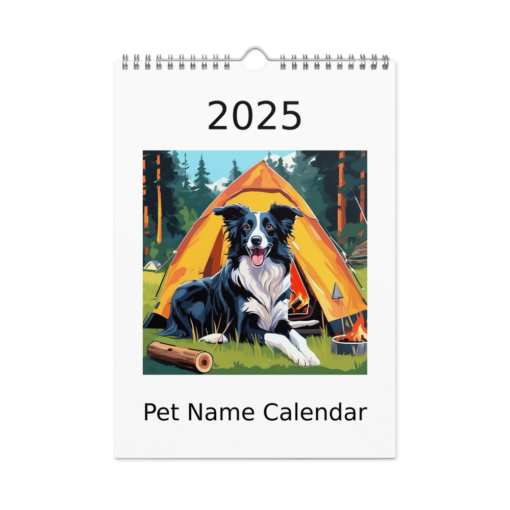 PugMug Custom Border Collie Wall Calendar (2026)
