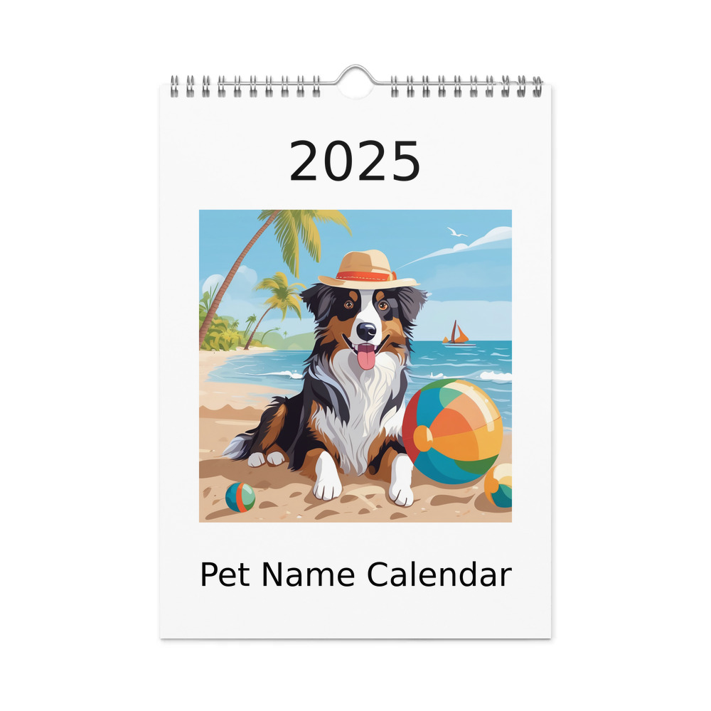PugMug Custom Australian Shepherd Dog Wall Calendar (2026)