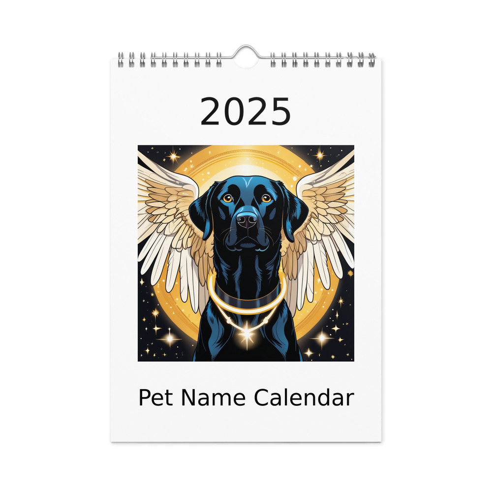 PugMug Custom Black Labrador Retriever Wall Calendar (2026)