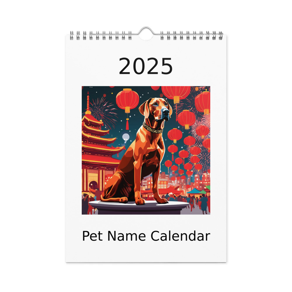 PugMug Custom Rhodesian Ridgeback Wall Calendar (2026)