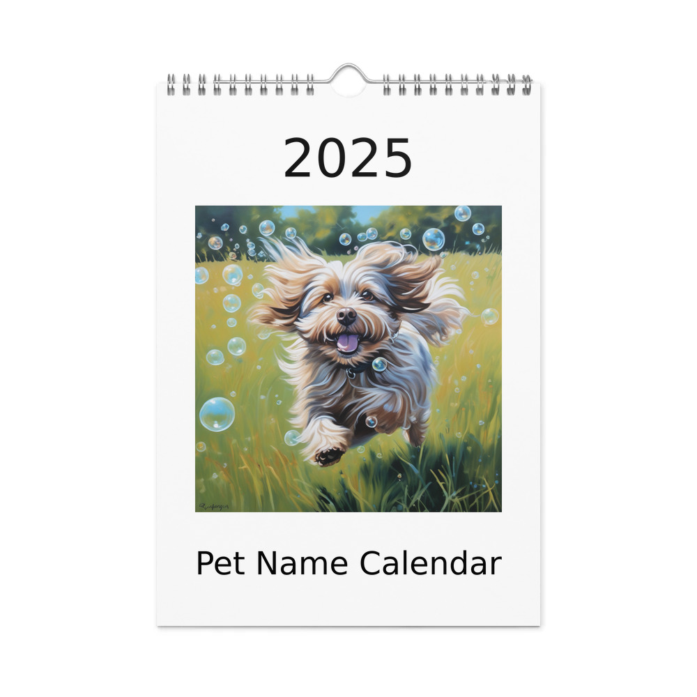 PugMug Custom Tan Havanese Dog Wall Calendar (2026)